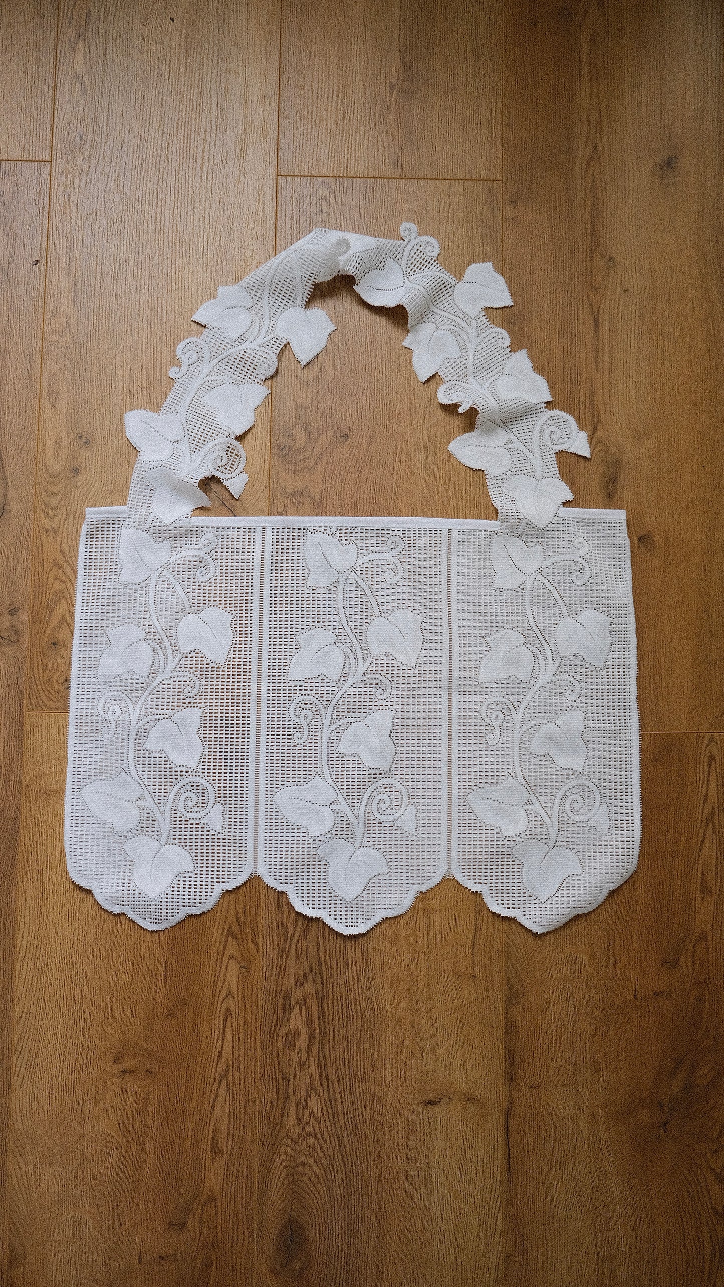 Upcycled Vine Lace tote