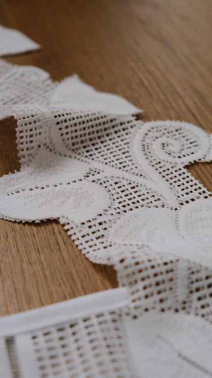 Upcycled Vine Lace tote