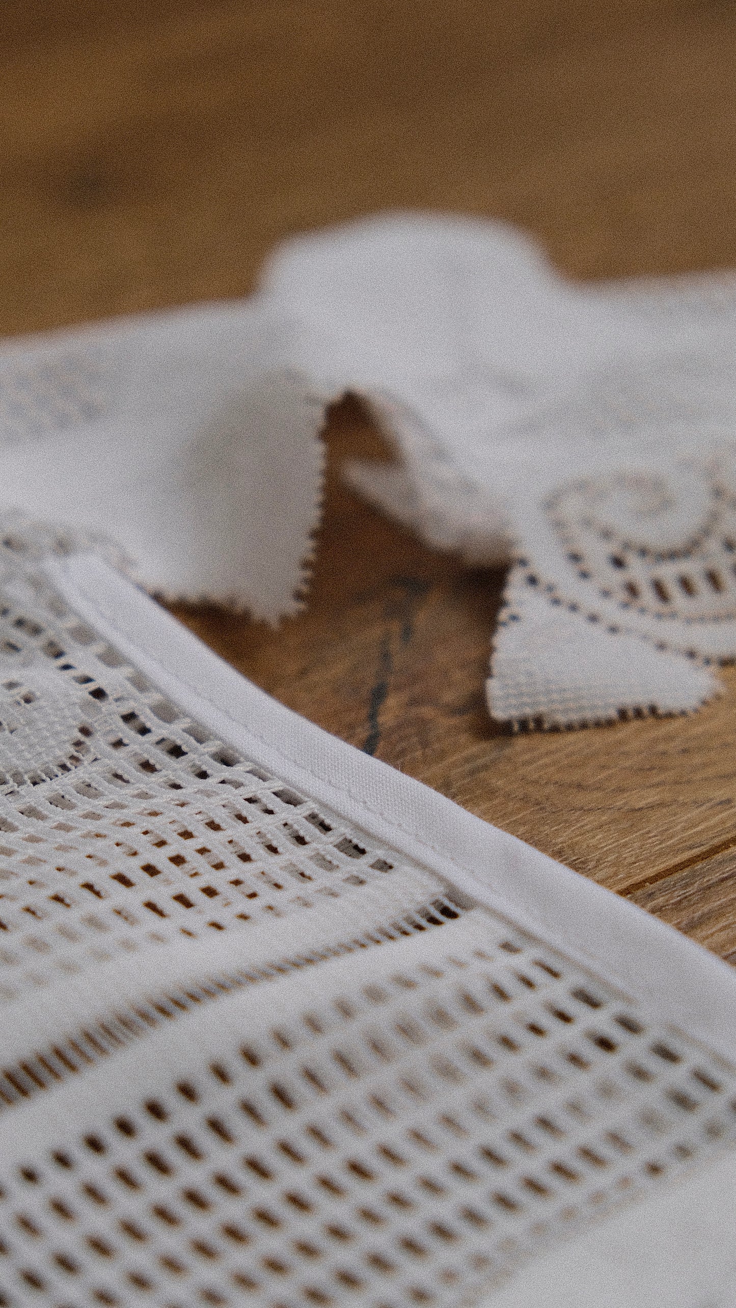 Upcycled Vine Lace tote