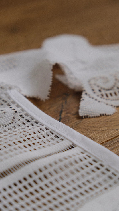 Upcycled Vine Lace tote