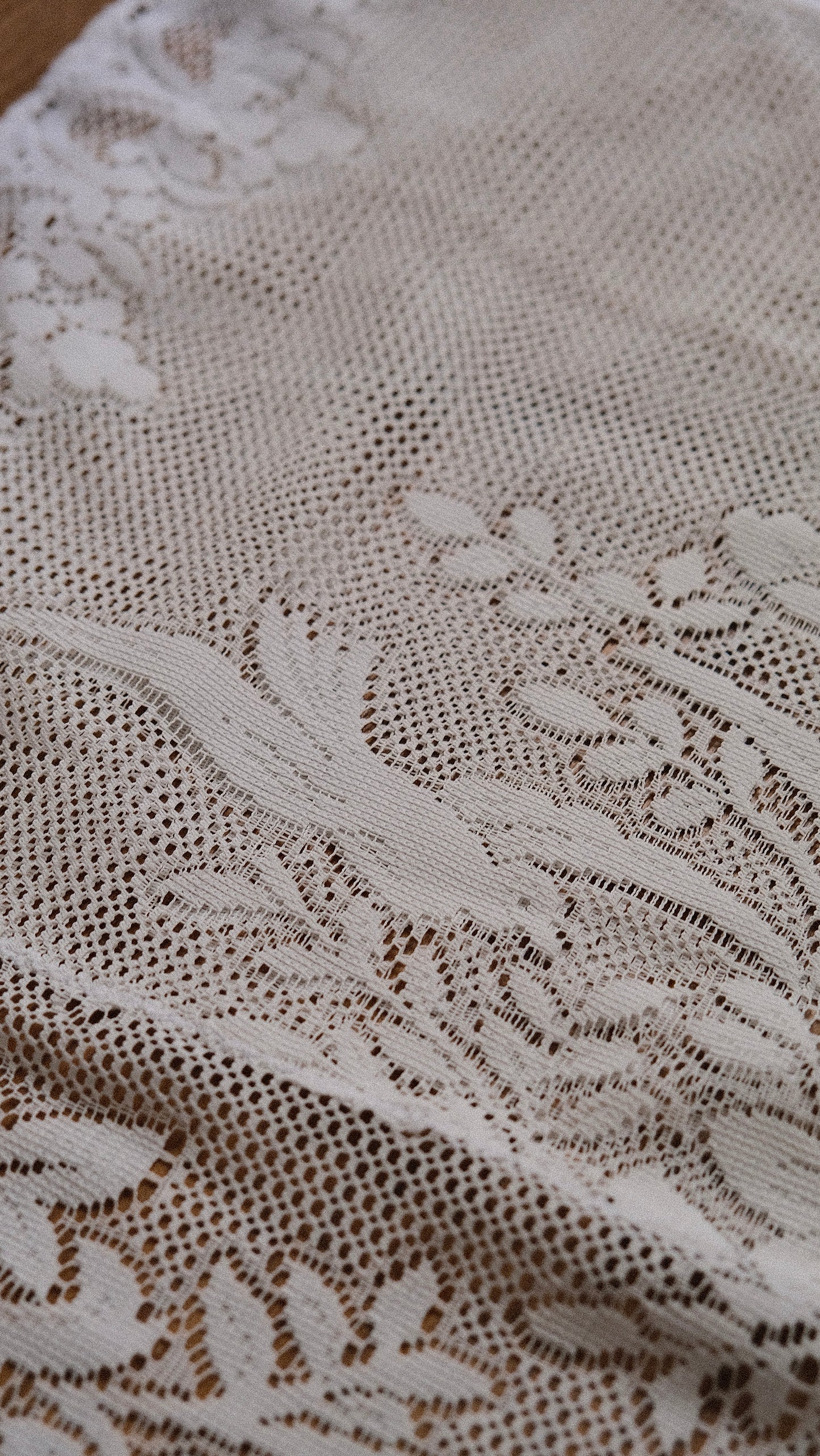 Upcycled Lace Dove tote
