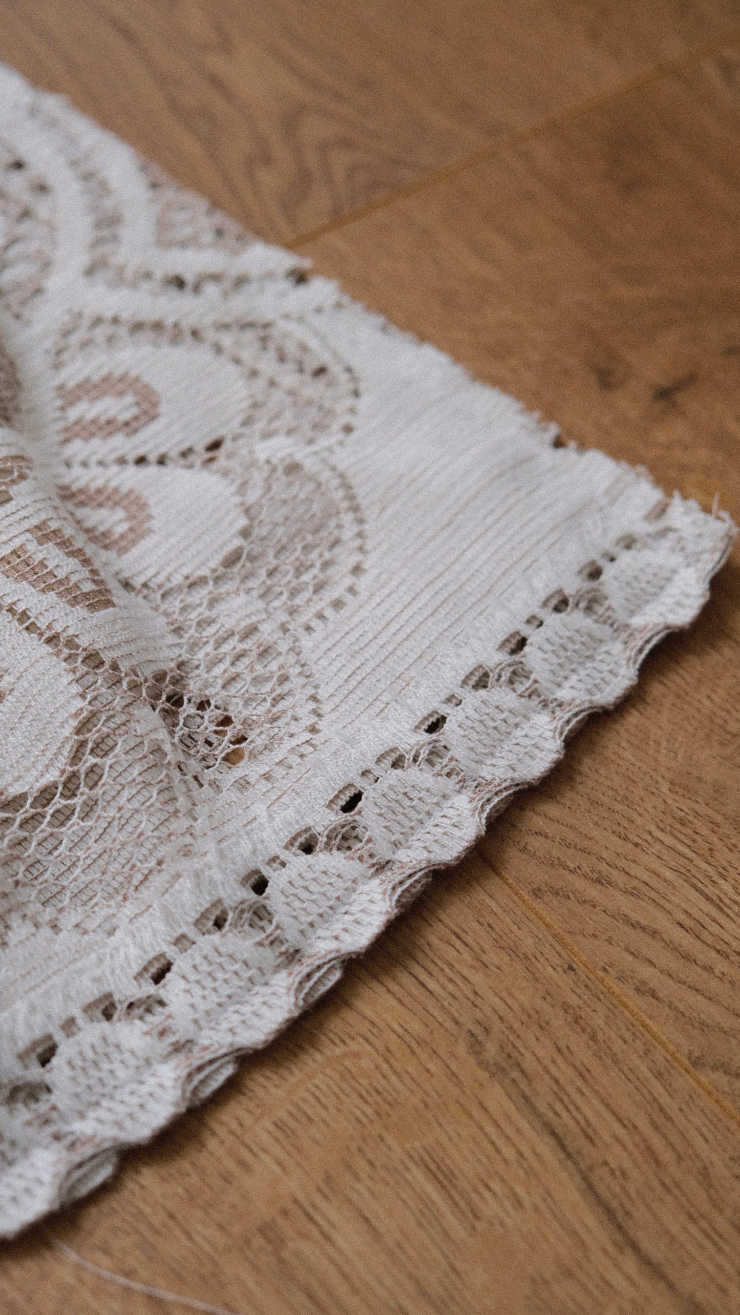 Upcycled Creme and Ivory tote