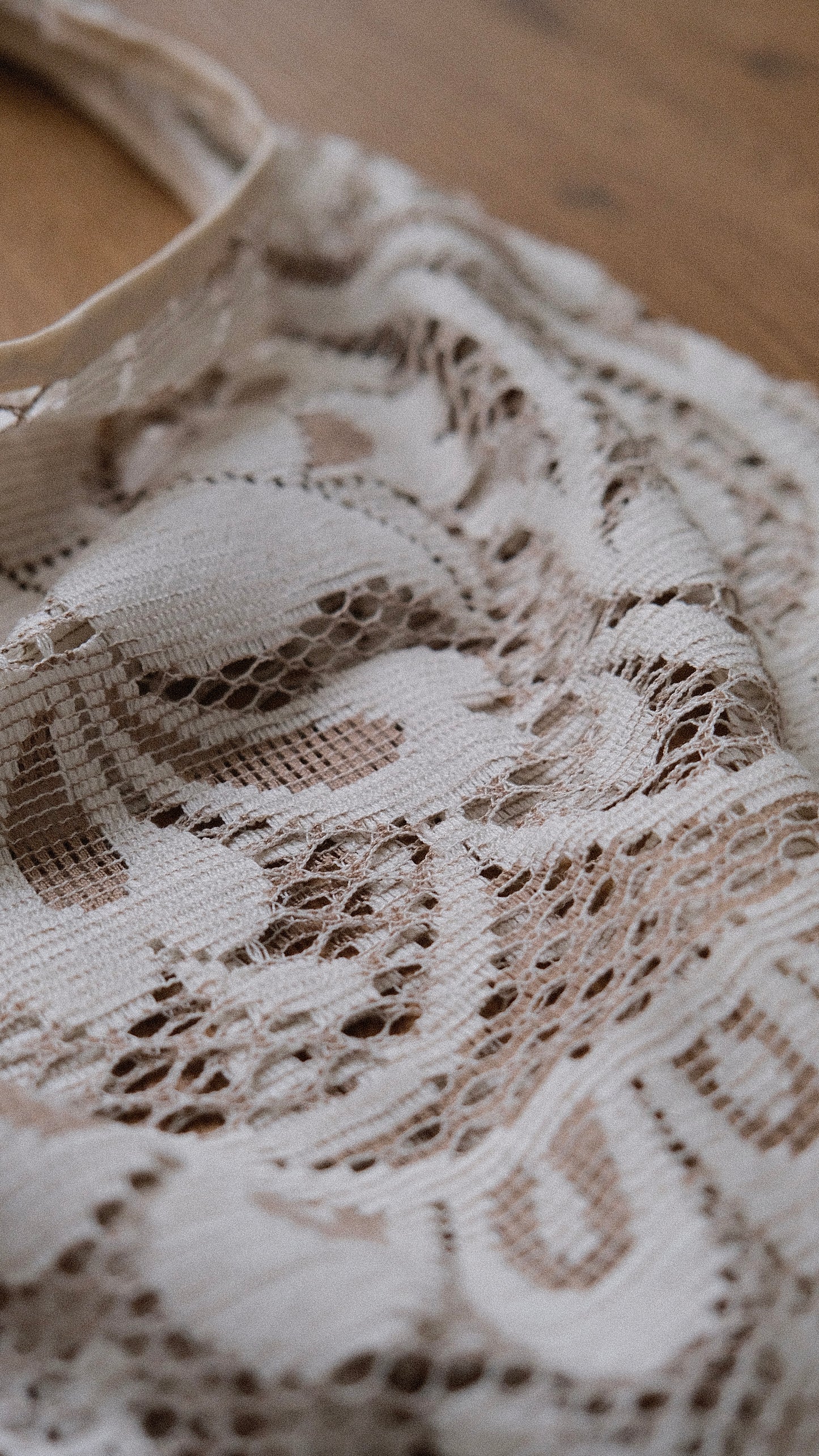 Upcycled Creme and Ivory tote