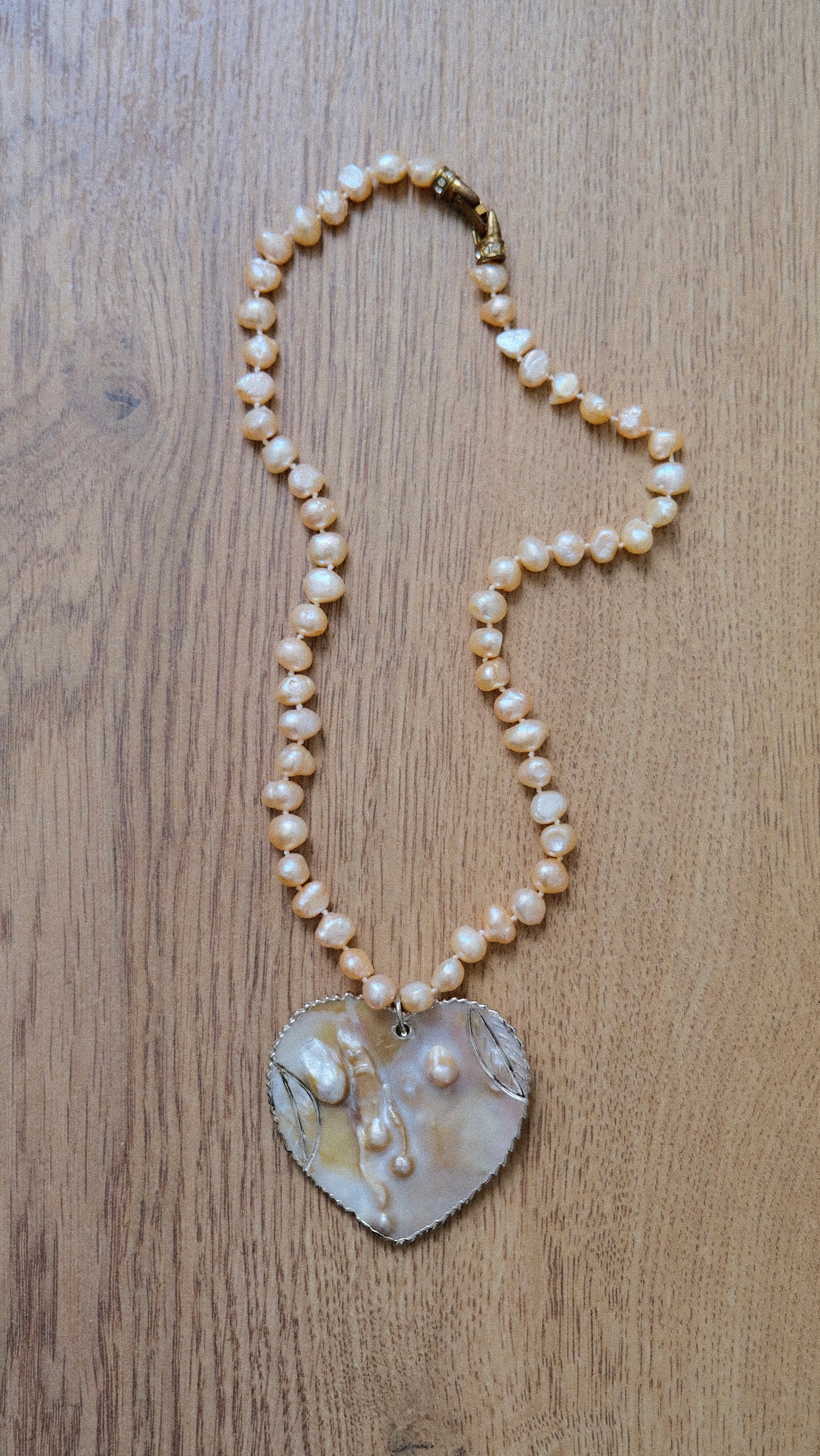 One of one Oceanic Heart necklace