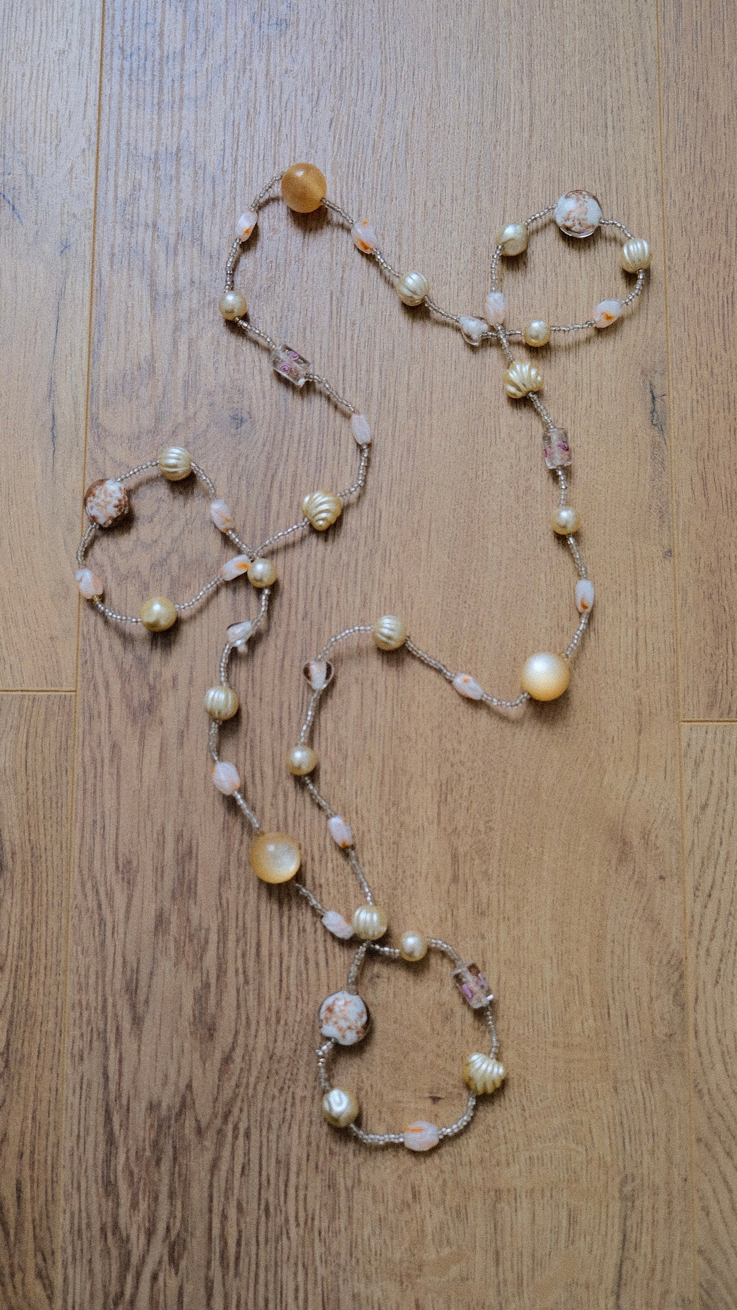 Nude and Cream beads necklace