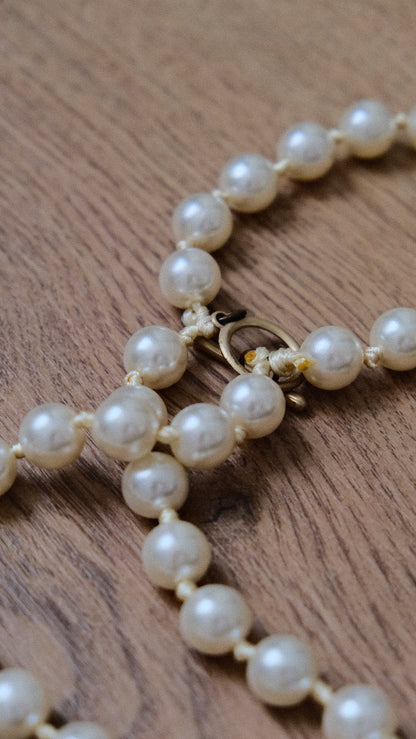 Dragonfly Faux Pearl necklace