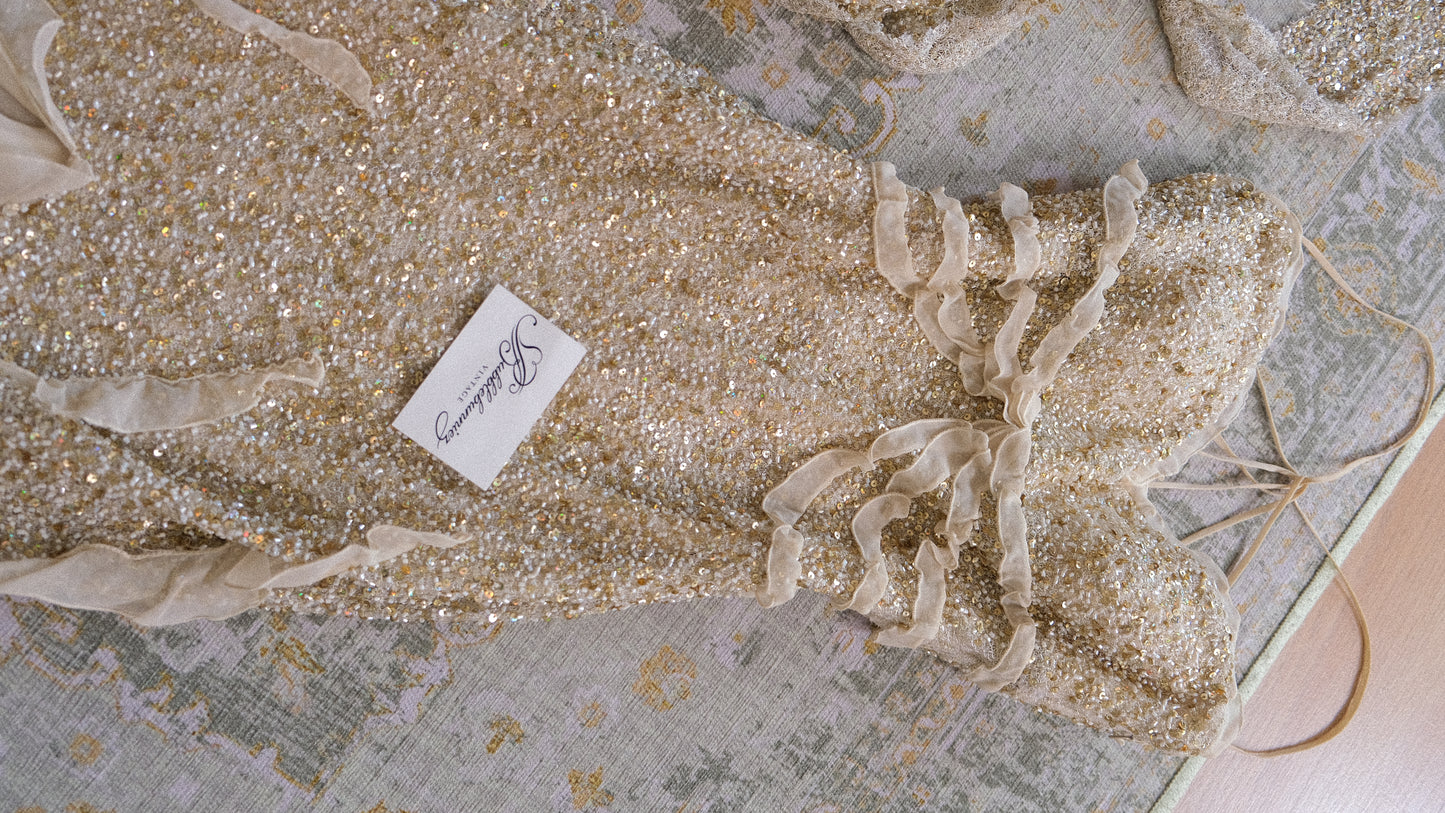 Vintage Spanish ‘washed ashore’ mermaid gown