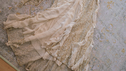 Vintage Spanish ‘washed ashore’ mermaid gown