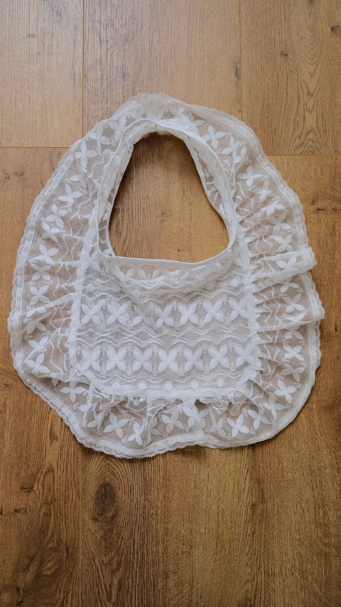 Upcycled Lace Flutter bag