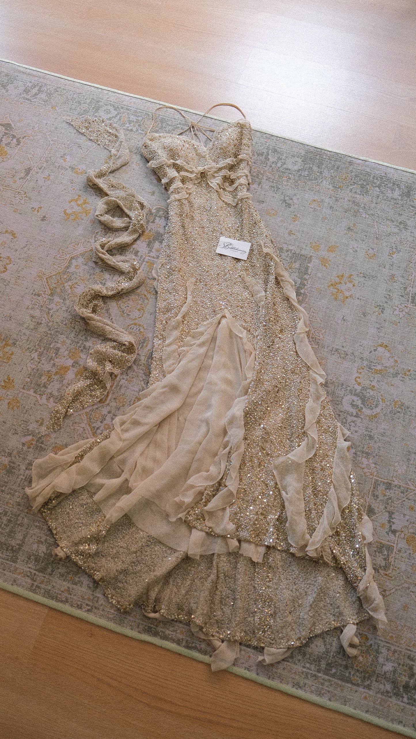 Vintage Spanish ‘washed ashore’ mermaid gown
