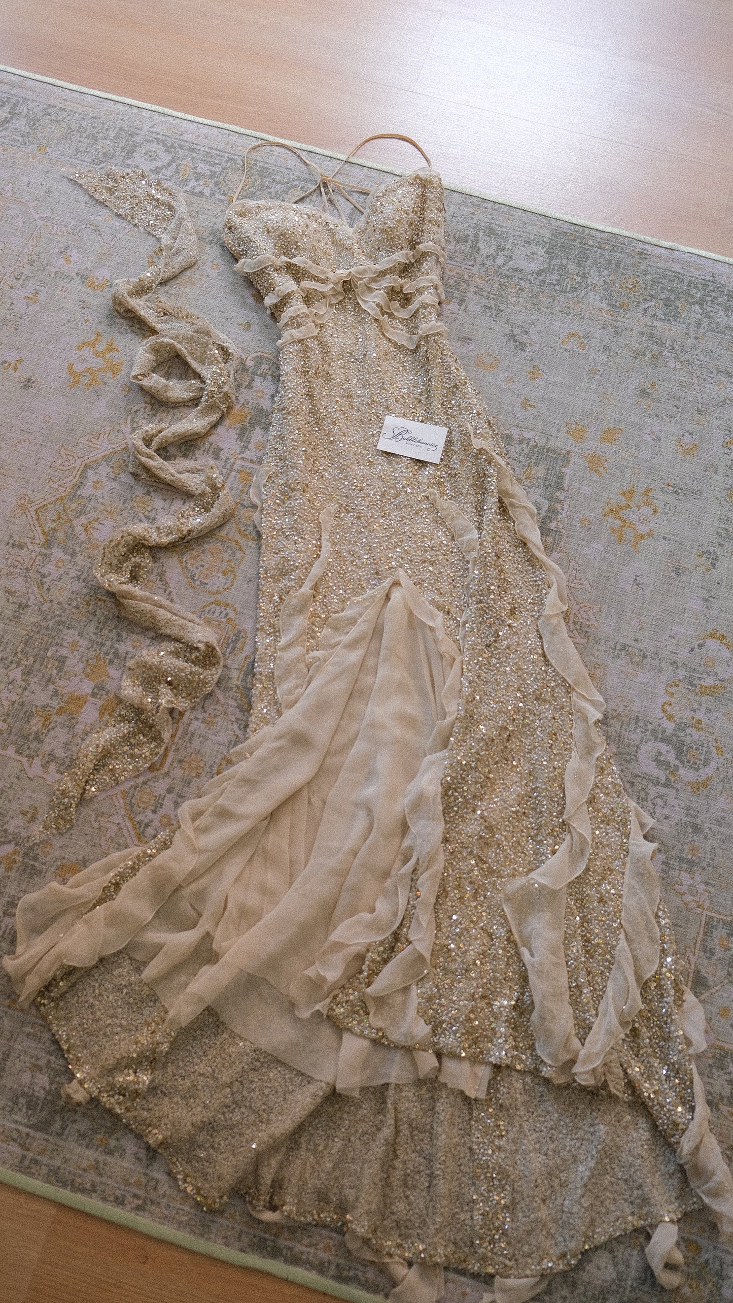 Vintage Spanish ‘washed ashore’ mermaid gown