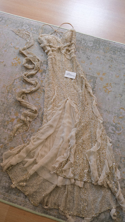Vintage Spanish ‘washed ashore’ mermaid gown