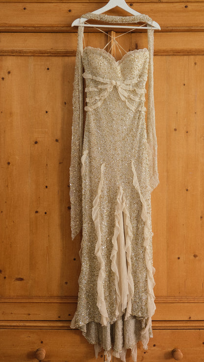 Vintage Spanish ‘washed ashore’ mermaid gown