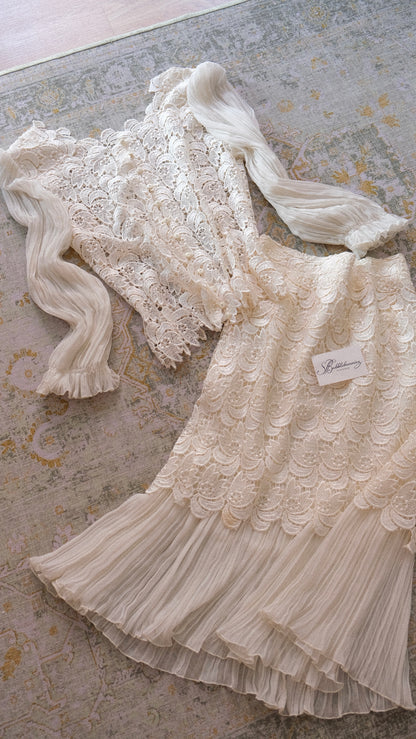 Vintage French ivory 2 piece set