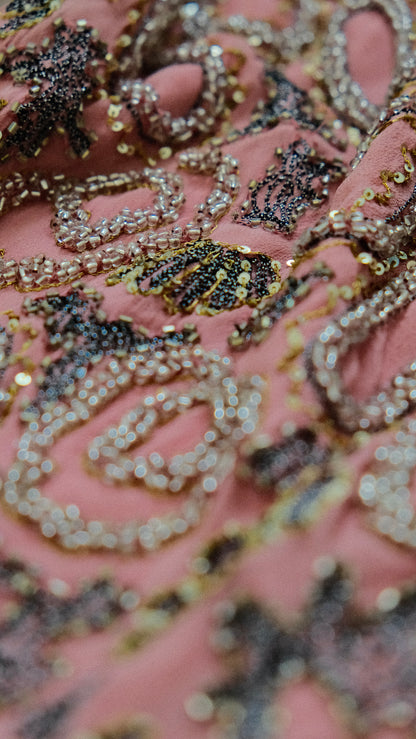 100% Silk Pink Reef dress (S)
