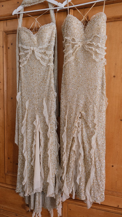 Spanish ‘washed ashore’ mermaid gown (S)