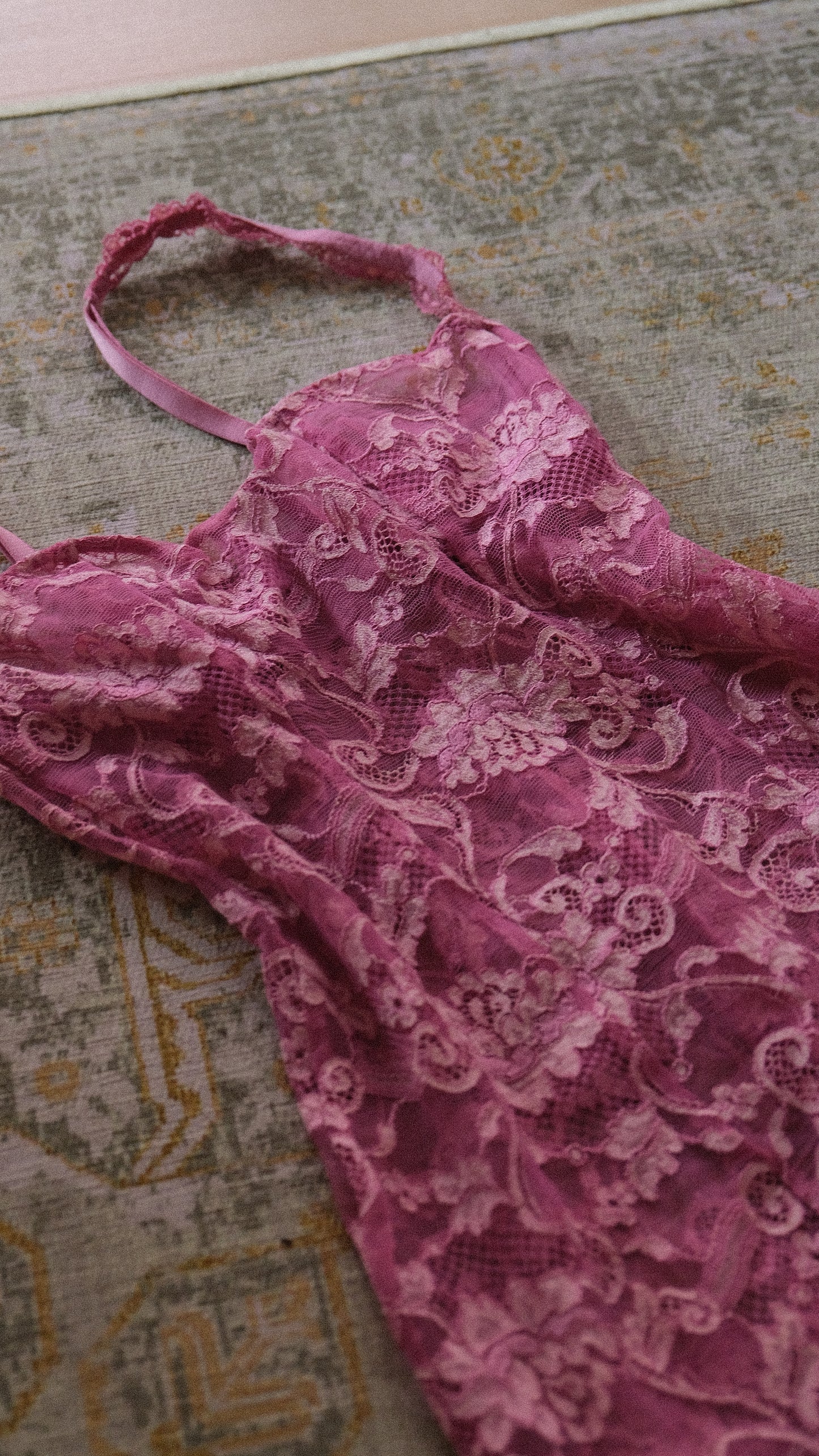 La Perla vintage pink lace babydoll (38)