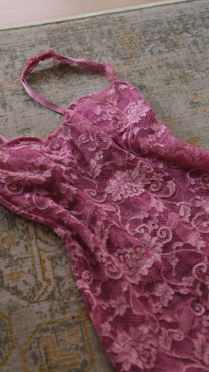 La Perla vintage pink lace babydoll (38)