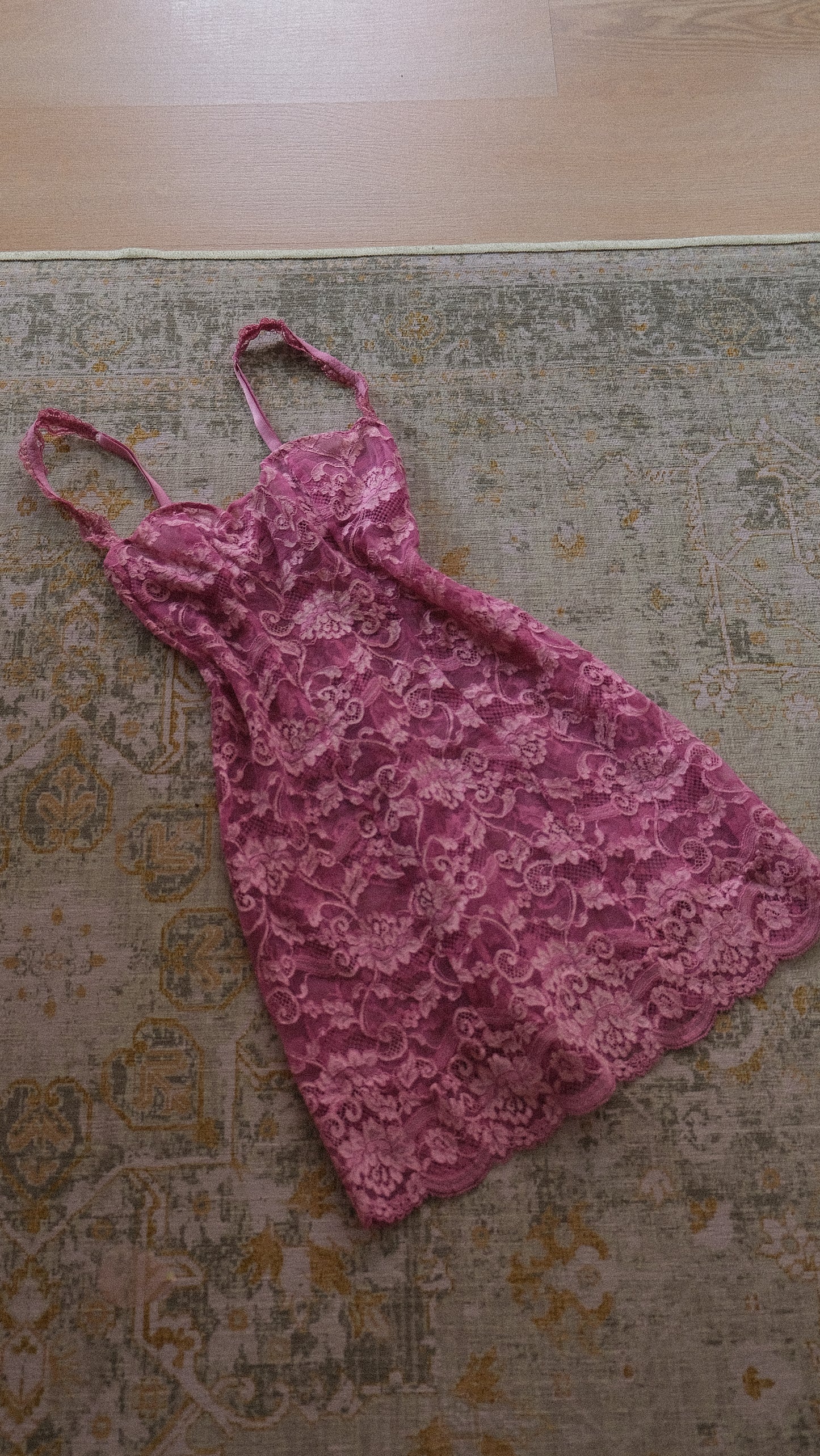 La Perla vintage pink lace babydoll (38)