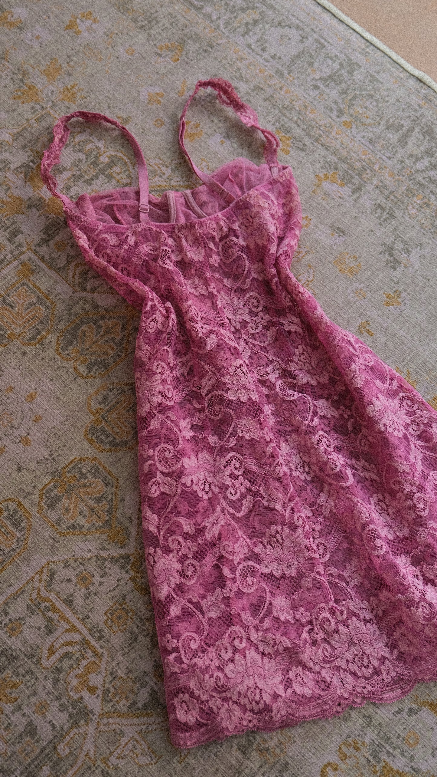 La Perla vintage pink lace babydoll (38)