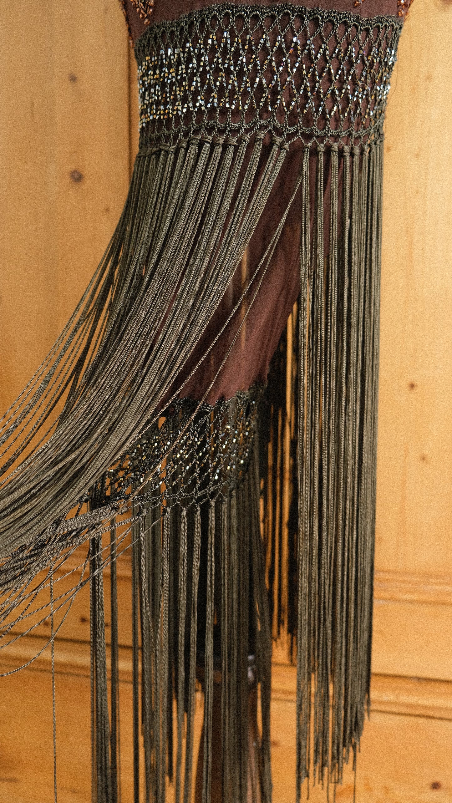 Vintage fringe evening dress