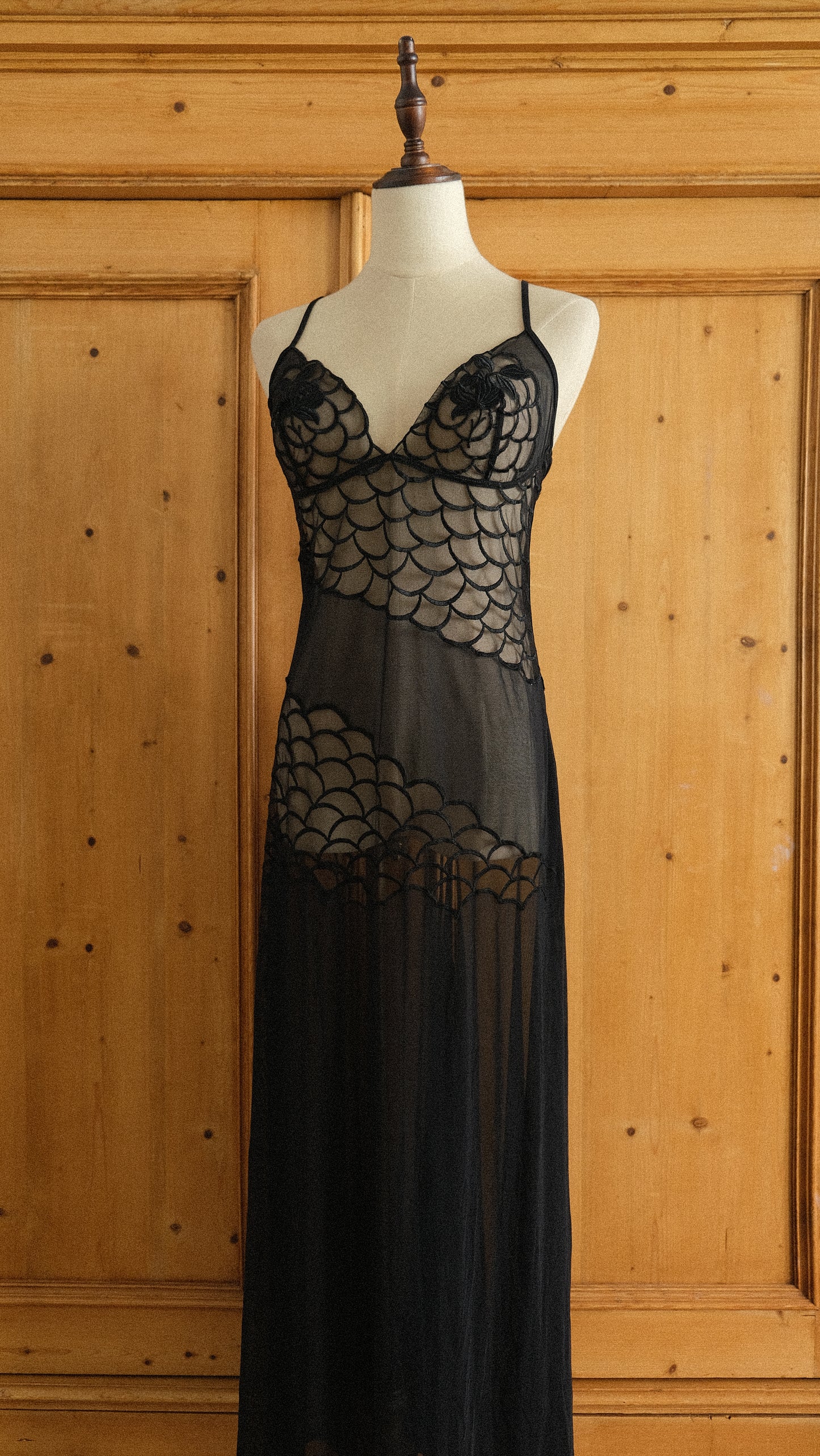 Marvel by La Perla black sheer lingerie dress