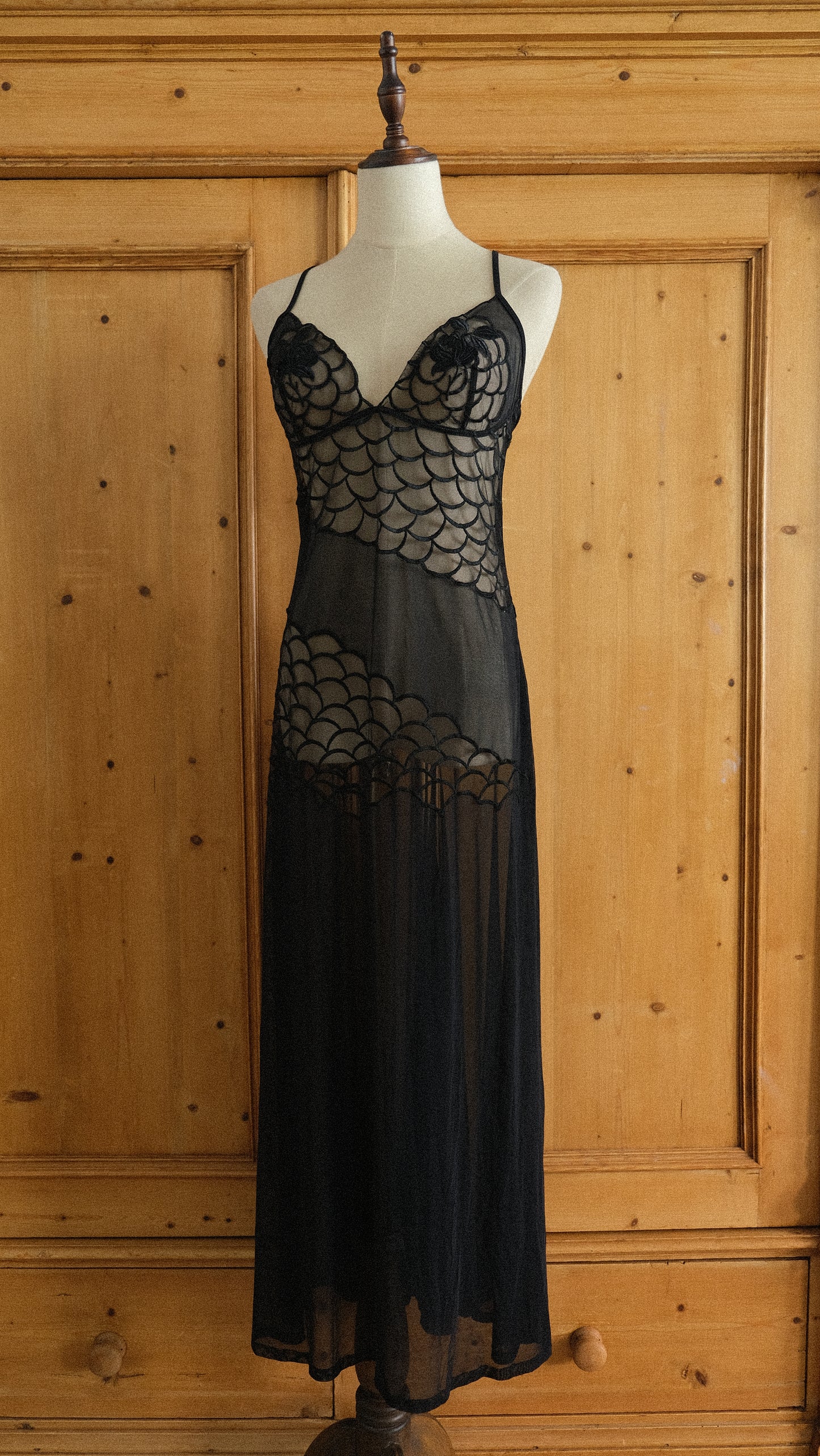 Marvel by La Perla black sheer lingerie dress