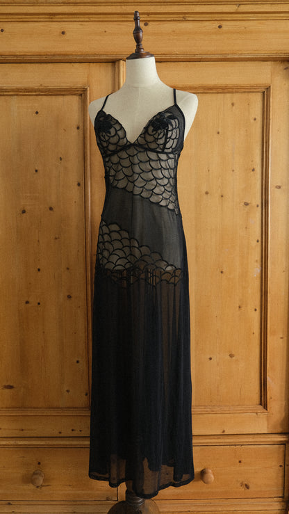 Marvel by La Perla black sheer lingerie dress