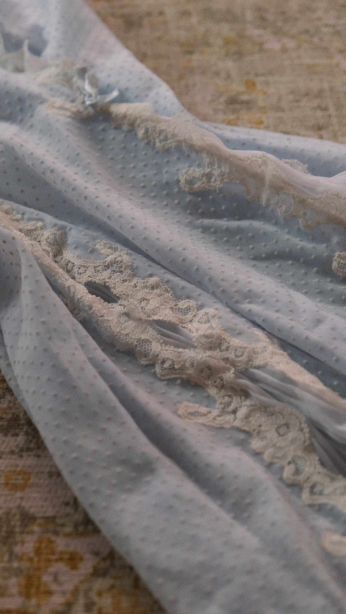 Cloud blue vintage babydoll with pleads (S/M, M)