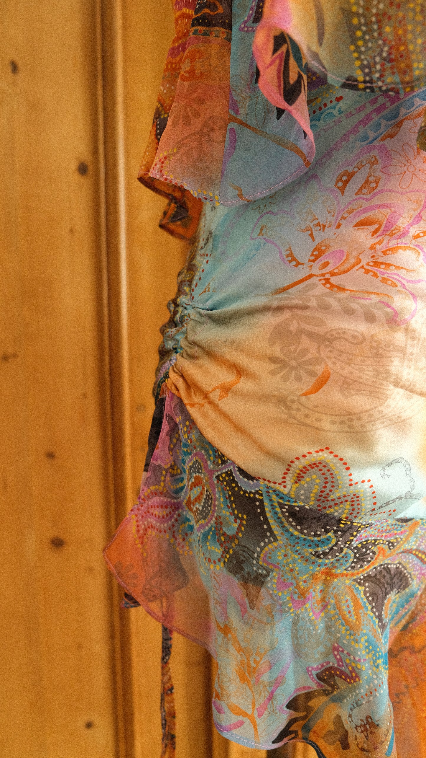 Vintage French asymmetrical ultramini dress