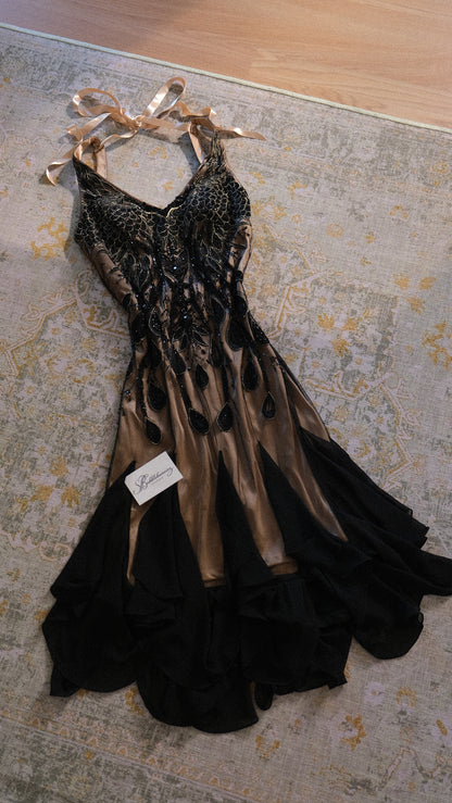 Sue Wong Nocturne flutter dress