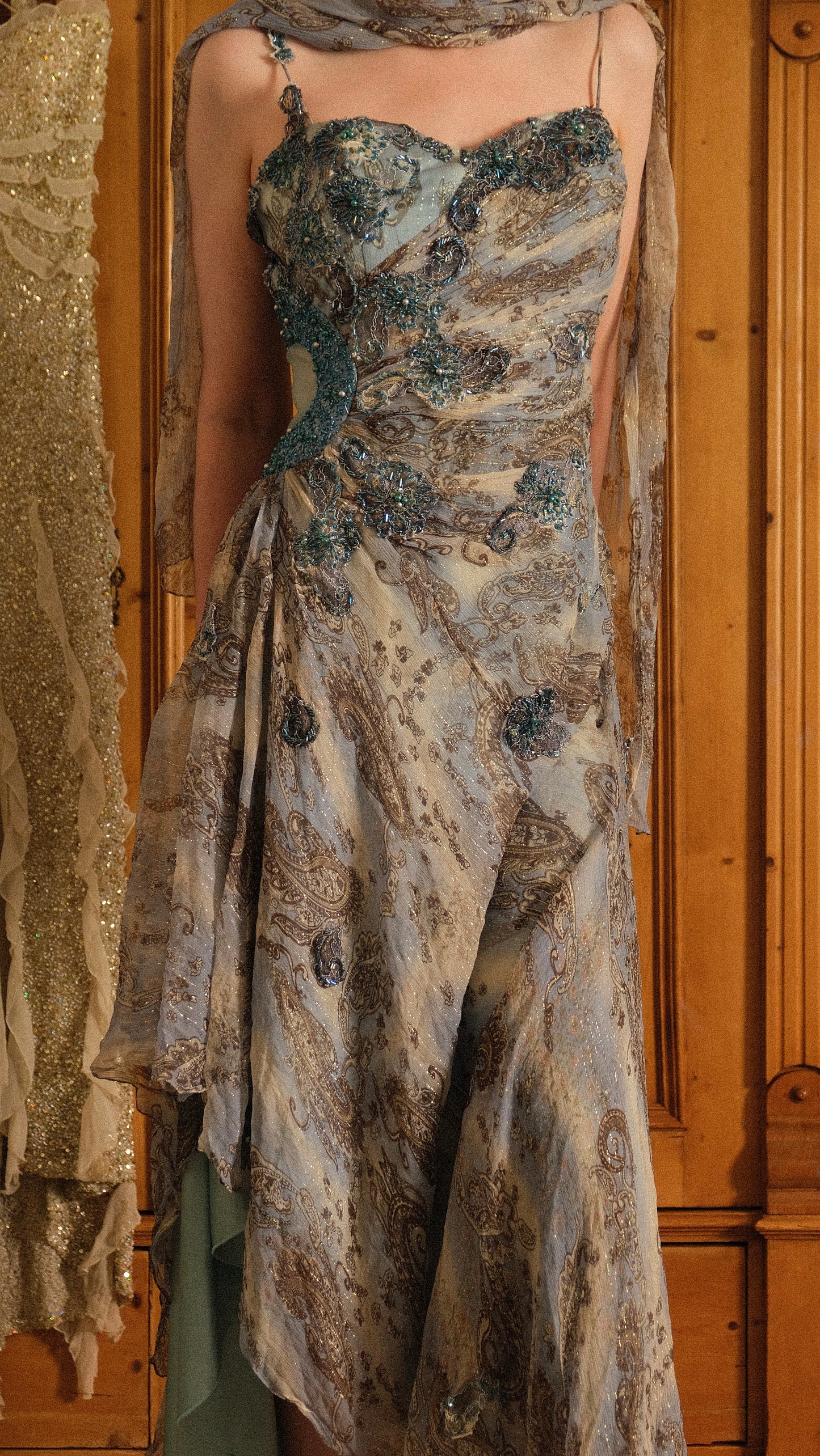 Vintage asymmetrical mermaid dress (M-L)