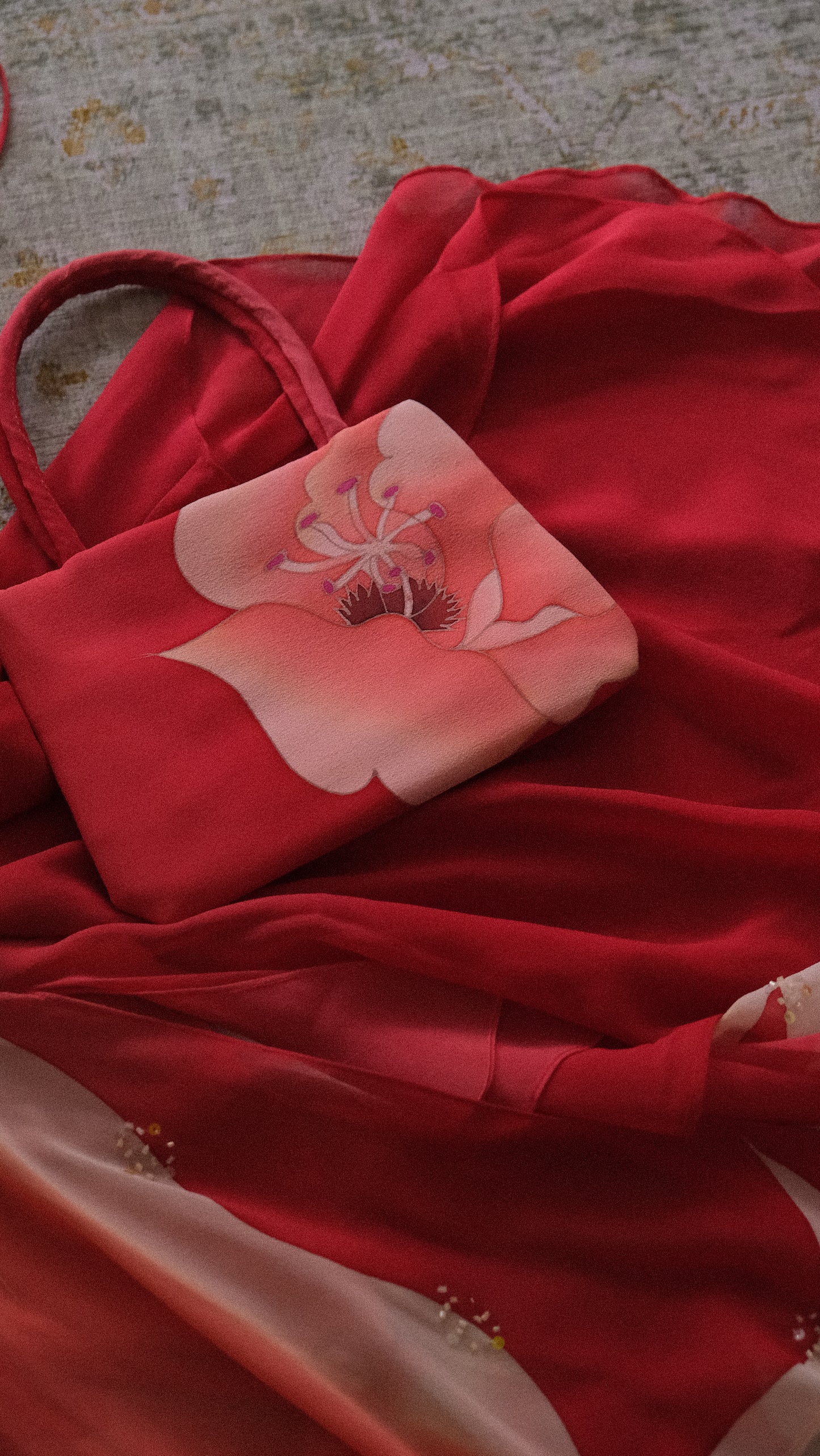 Vintage floral dress with bag (S/M - M/L)