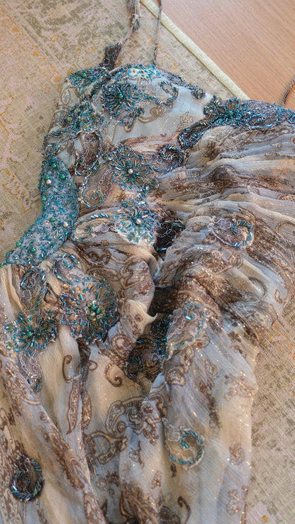 Vintage asymmetrical mermaid dress (M-L)
