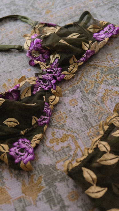 Forest florals NWT vintage French set (36/80 B, M)