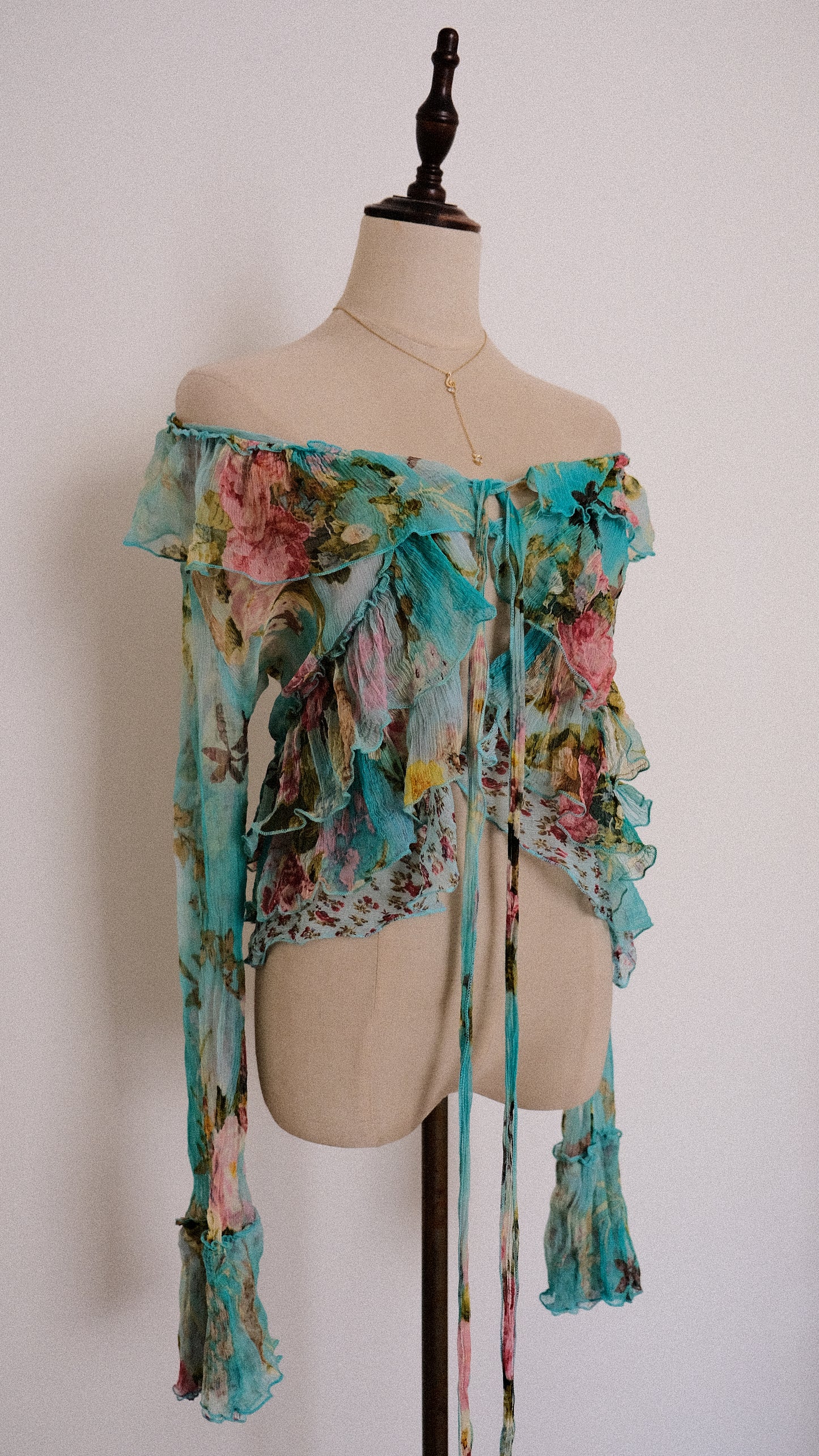 Vintage French Floral blouse (M)