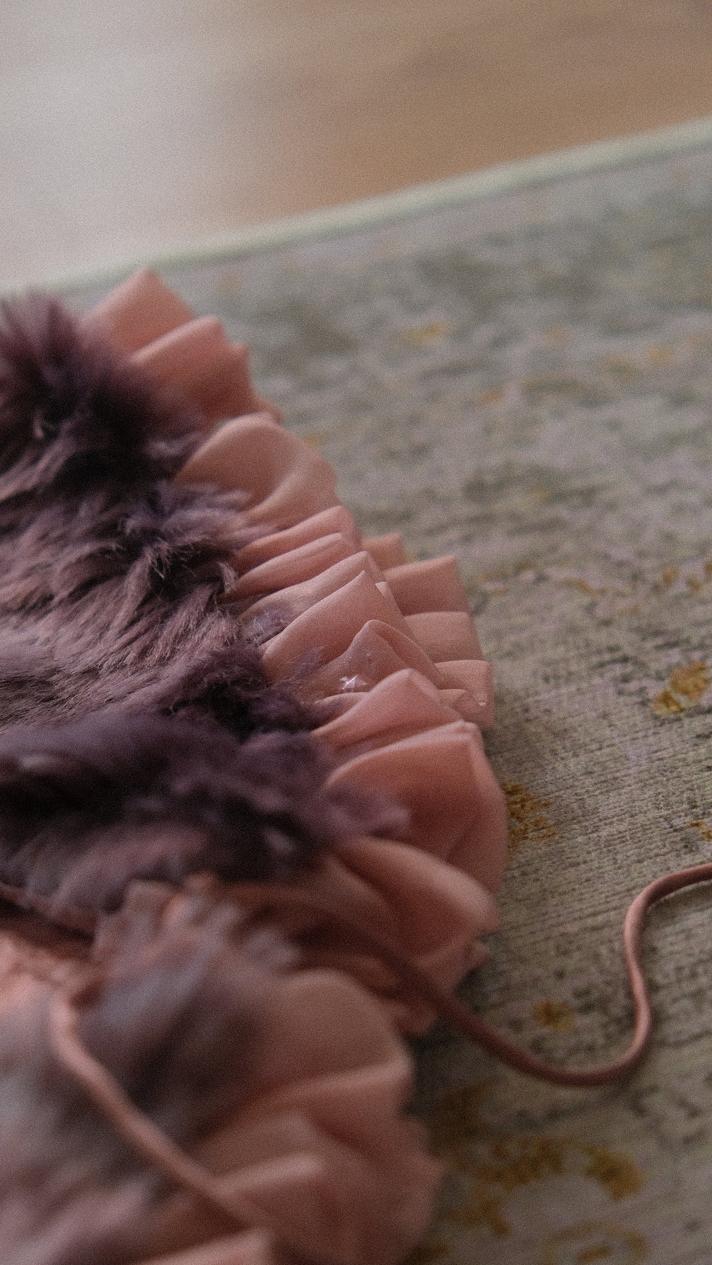 Vintage faux fur ruffle bolero (ONE SIZE)
