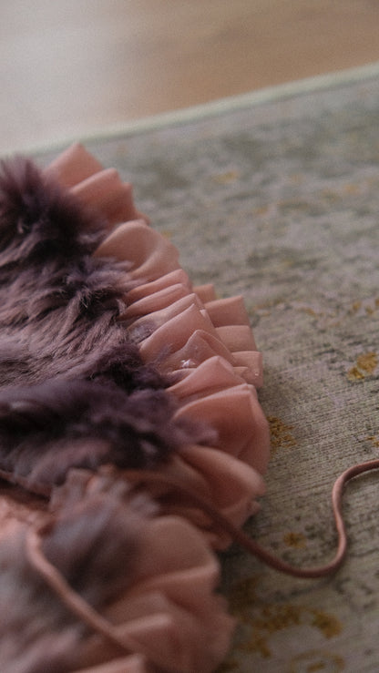 Vintage faux fur ruffle bolero (ONE SIZE)