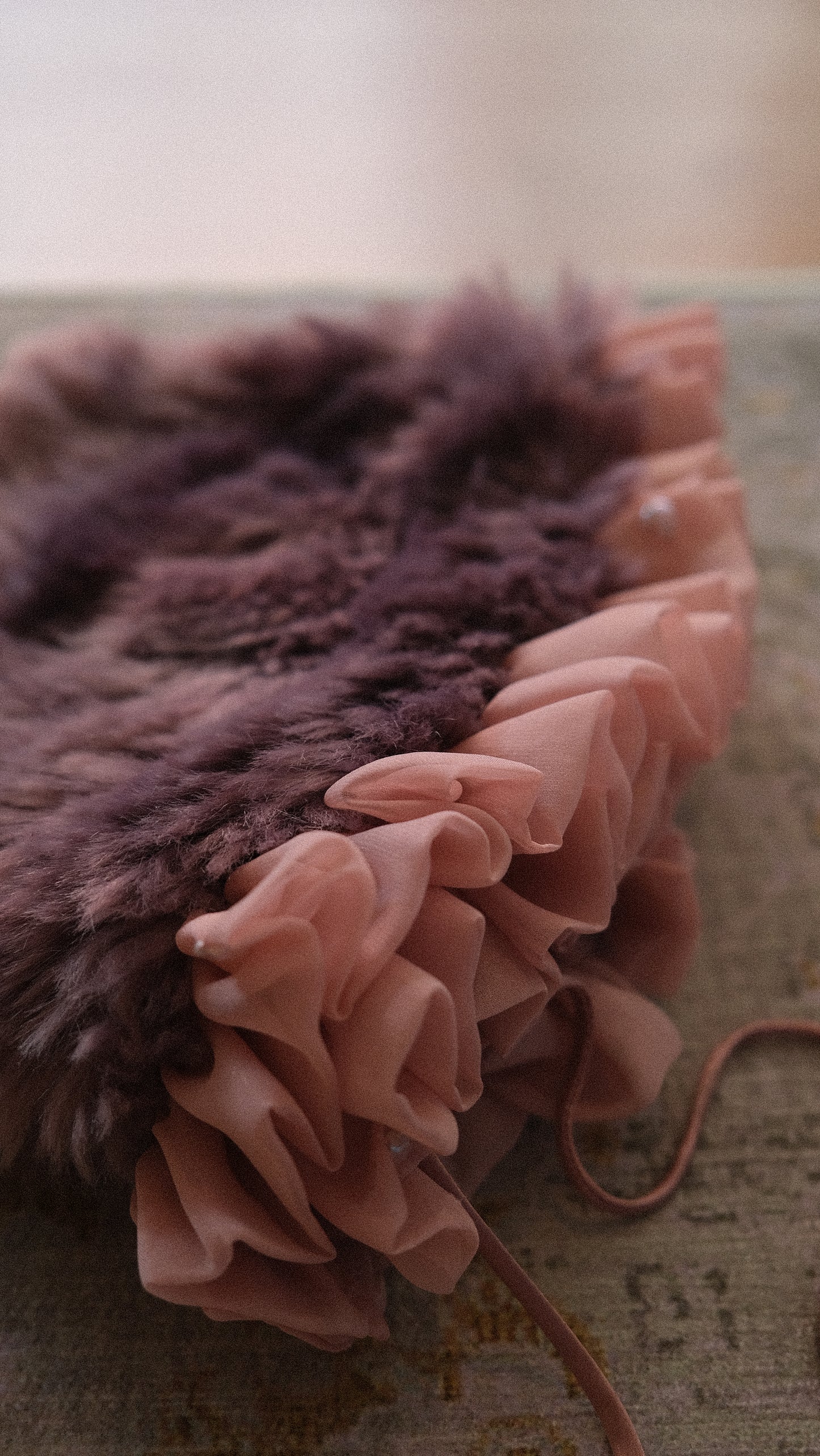 Vintage faux fur ruffle bolero (ONE SIZE)