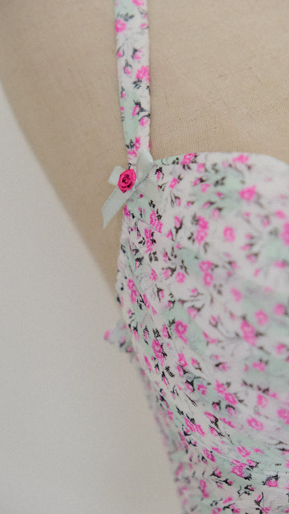 Chantal Thomass Floral Ruffle corset (75B/34B)