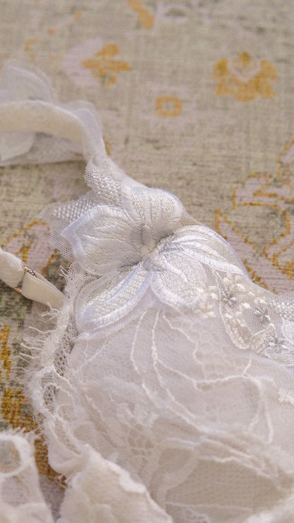 Vintage French floral lingerie set