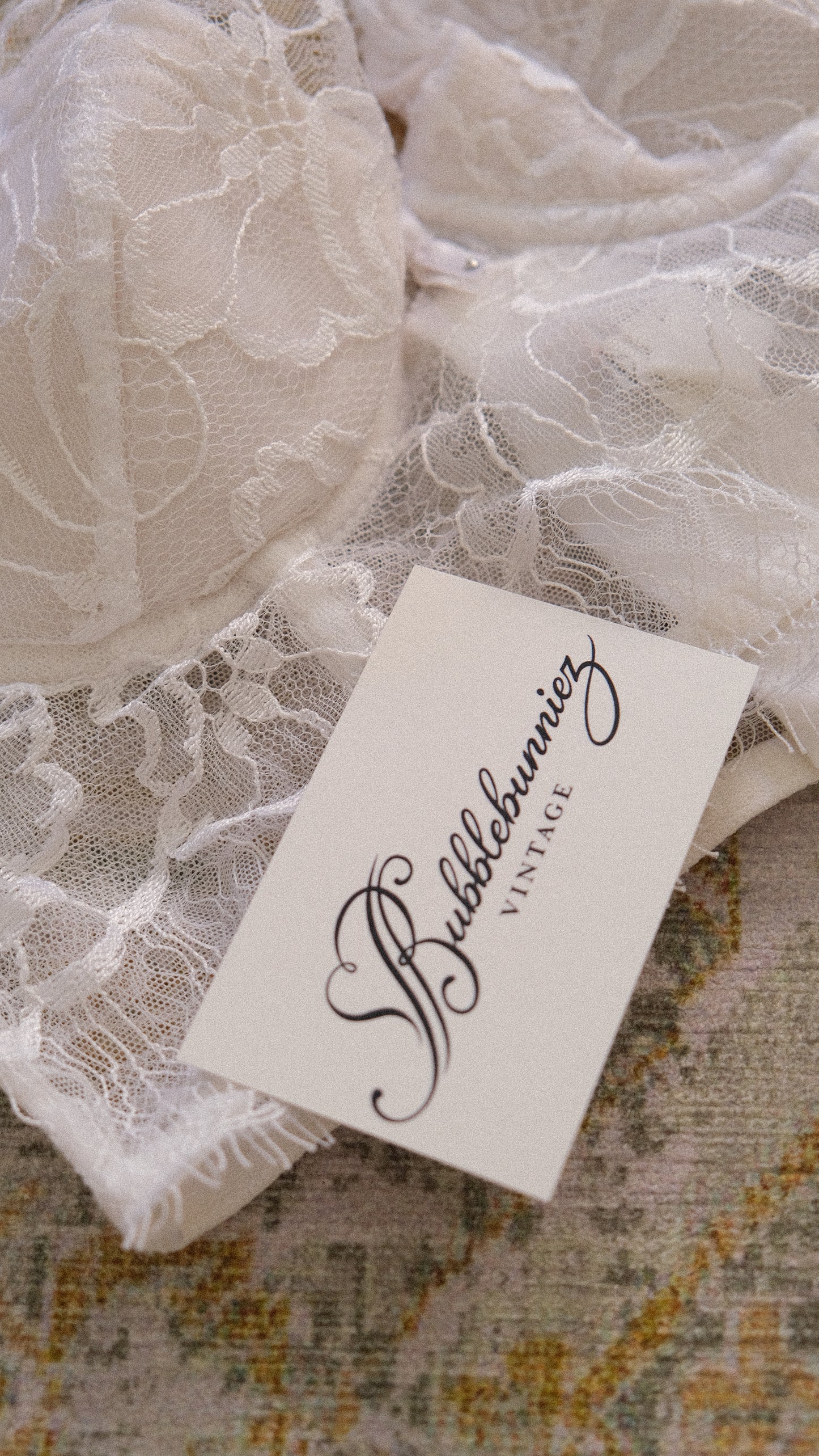 Vintage French floral lingerie set