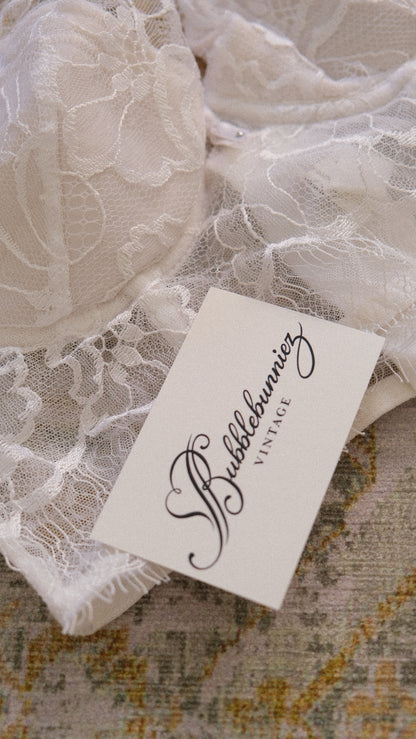 Vintage French floral lingerie set