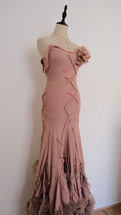 Princess puffy blush dress (M)