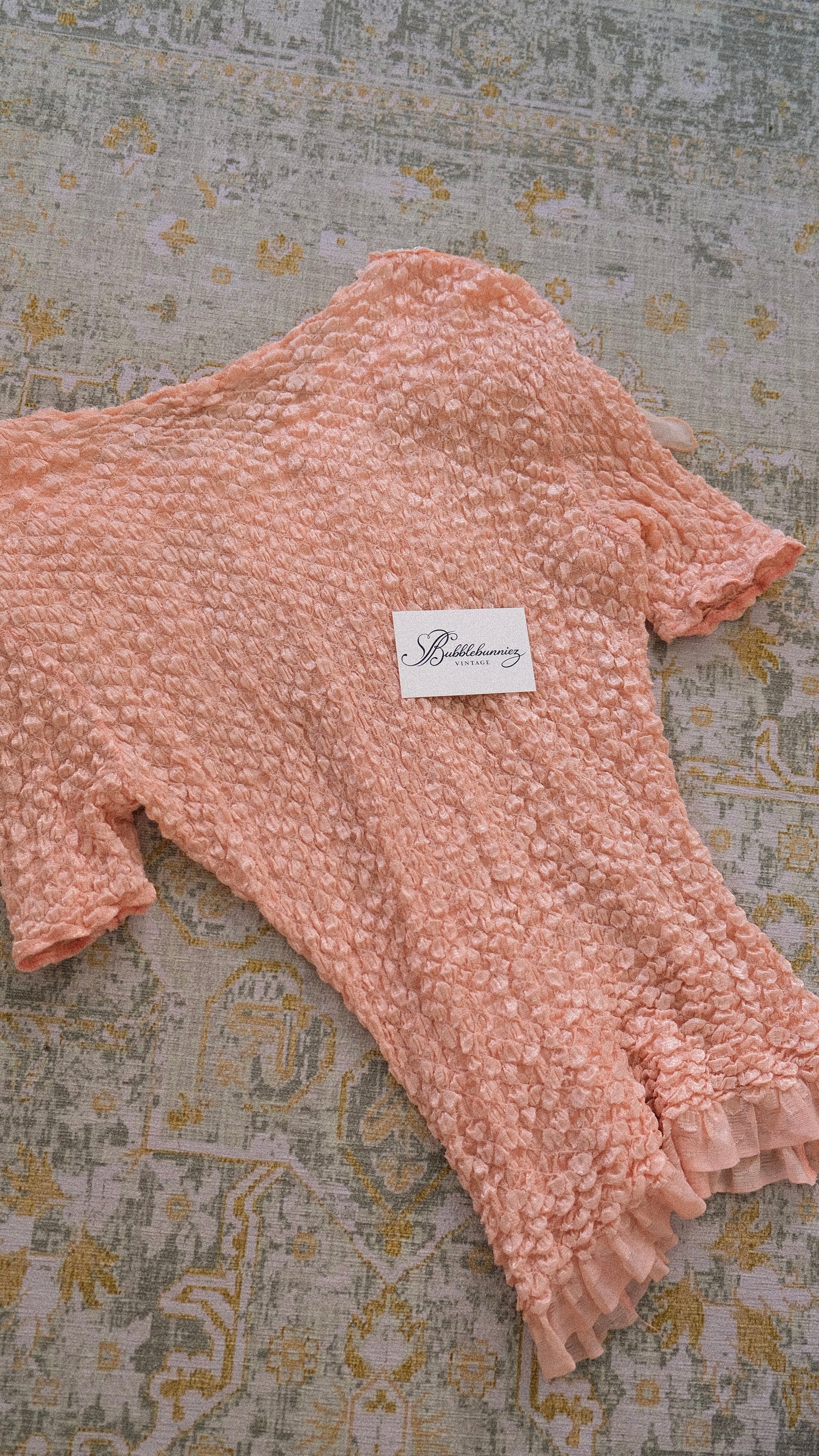 Vintage ruffle short sleeve