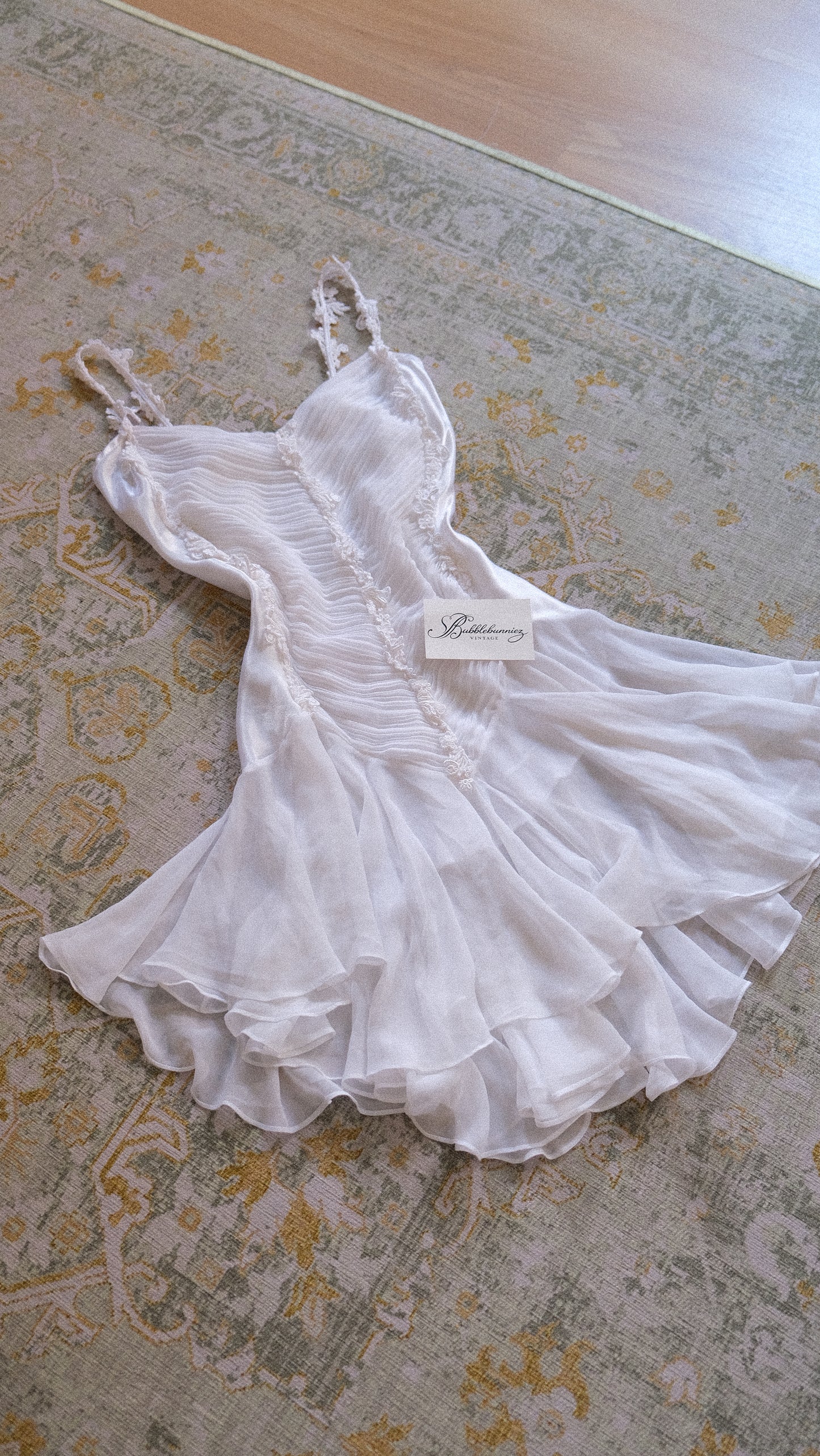 Vintage white flutter babydoll