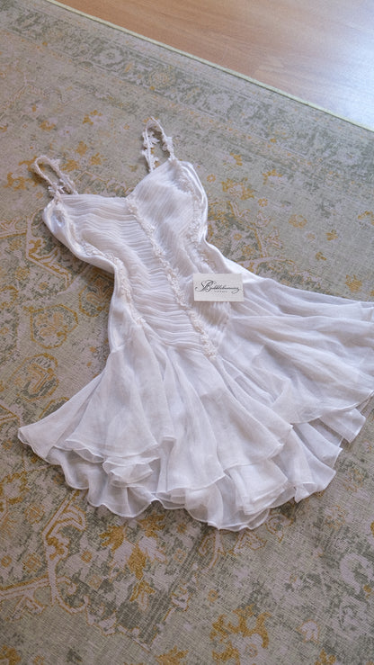 Vintage white flutter babydoll