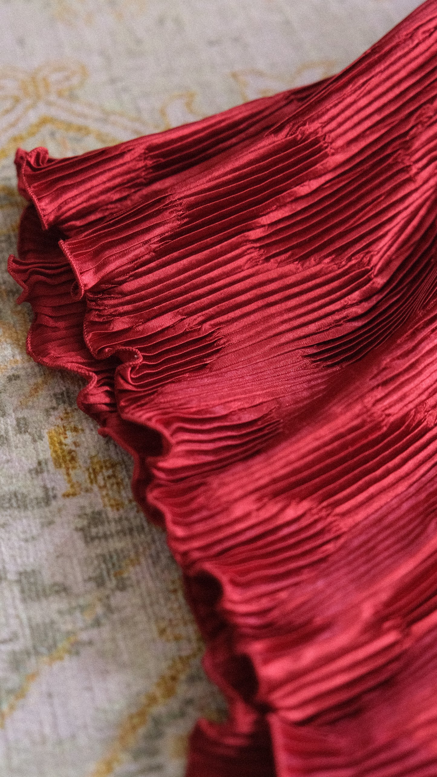 Vintage burgundy red teddy (M)