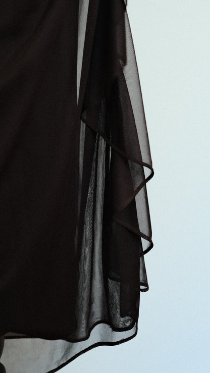 Ruffled romance halter dress (M, M/L, L)