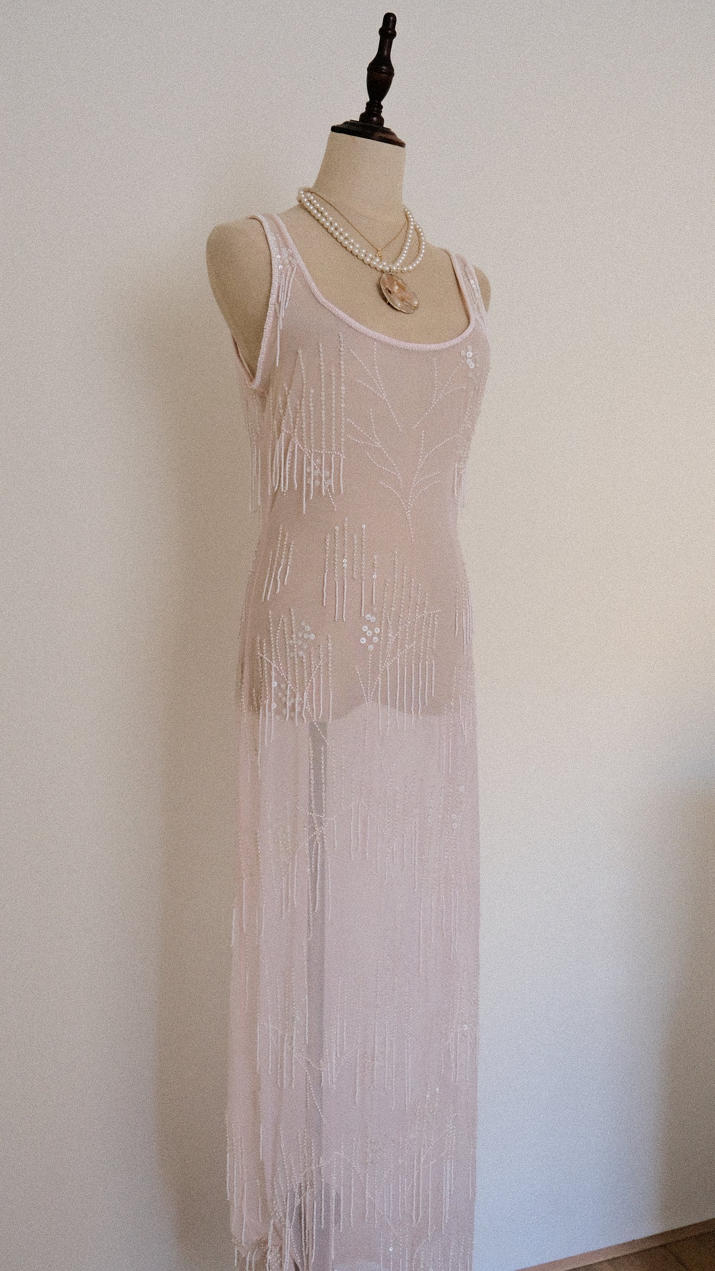 Sheer pastel pink romance dress (M, M/L)